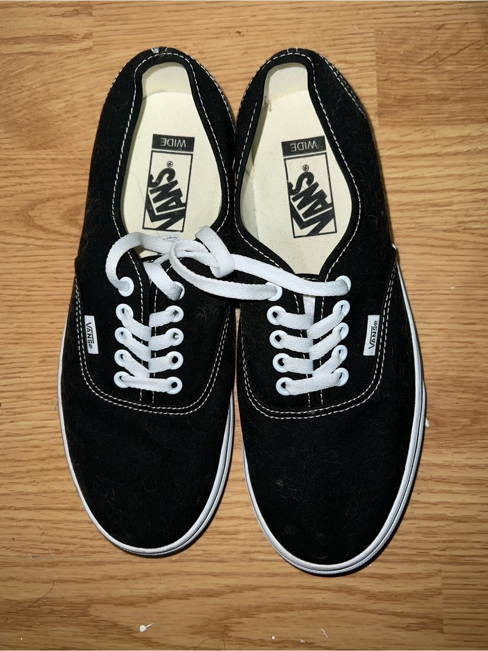 Vans Black Canvas Low-Top Sneakers with White Laces